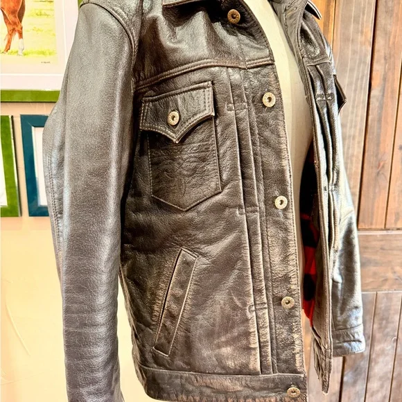 Master Supply Brown Leather Jacket - Excellent Patina